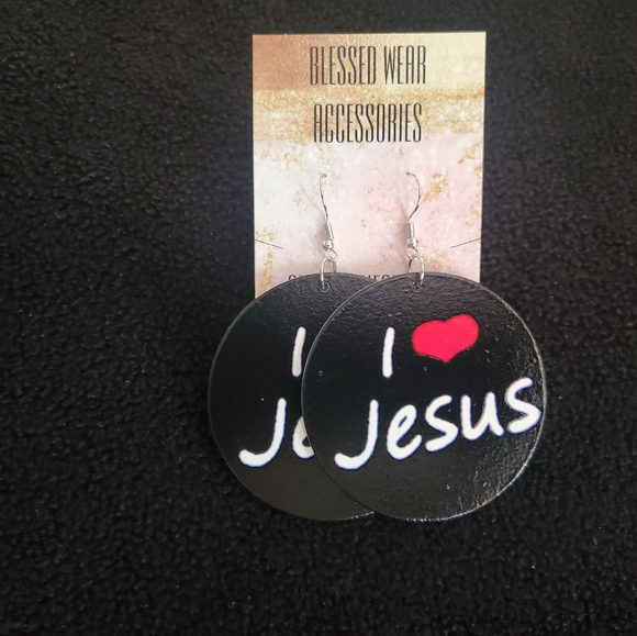 NEW!!! I LOVE❤JESUS EARRINGS - Picture 3 of 5